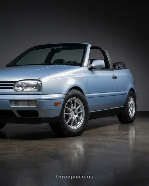 1998 Volkswagen Cabrio with Enkei PF01 4x100 15x7+35 Silver wheels