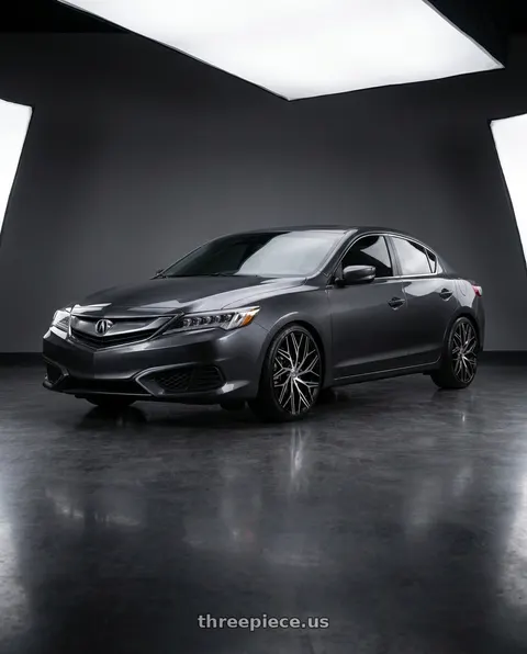 2016 Acura ILX with Azara AZA-527 5x114.3 / 5x120 22x8.5 +38 Gloss Black & Machined wheels