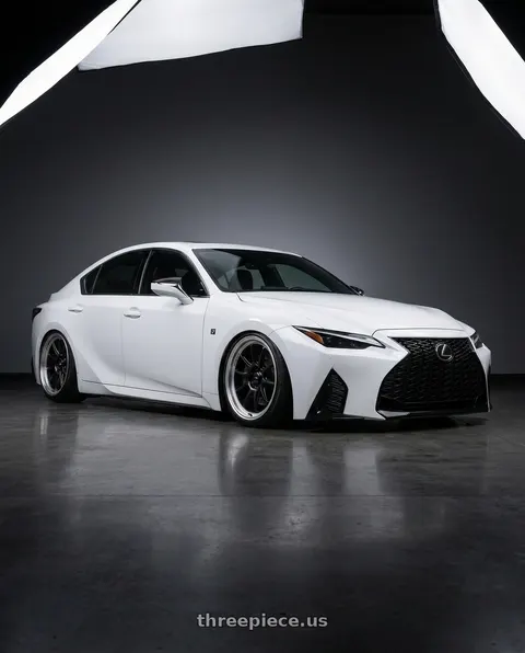 2018 Lexus IS350 F Sport with Konig Countergram 5x114.3 19x9.5+35 Matte Black / Matte Machined Lip wheels