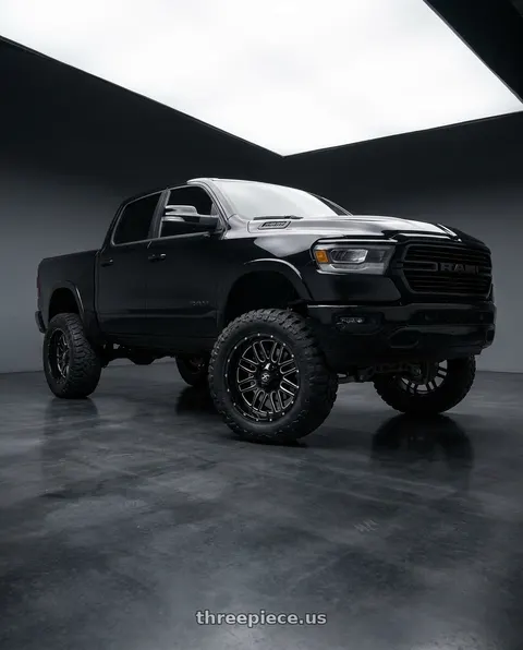 2026 Ram 1500 with XF Off-Road XF-240 6x135/6x139.7 18x9 +0 Gloss Black & Milled wheels