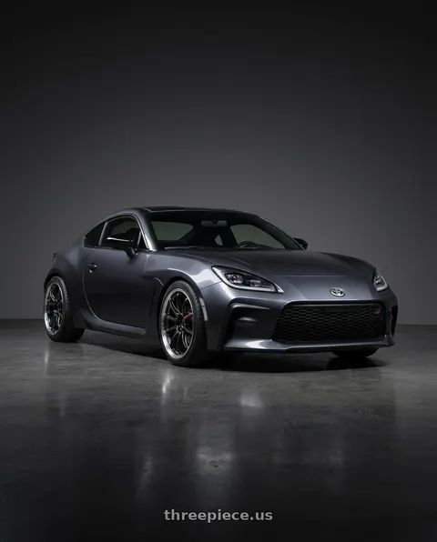 2023 Toyota GR86 Premium with Work Emotion Zr10 5x100 18x8.5 +38 Glim Black Diamond Rim cut wheels