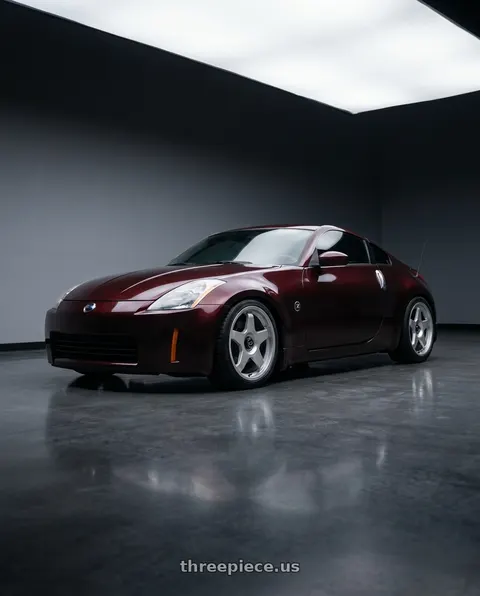 2003 Nissan 350Z with fifteen52 CHICANE 5x114.3 / 5x100 18x8.5 +35 SPEED SILVER (GLOSS SILVER) wheels