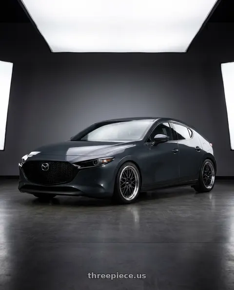 2019 Mazda 3 with BBS LM 5x114.3 19x8.5 +38 Diamond Black Center / Diamond Cut Lip wheels