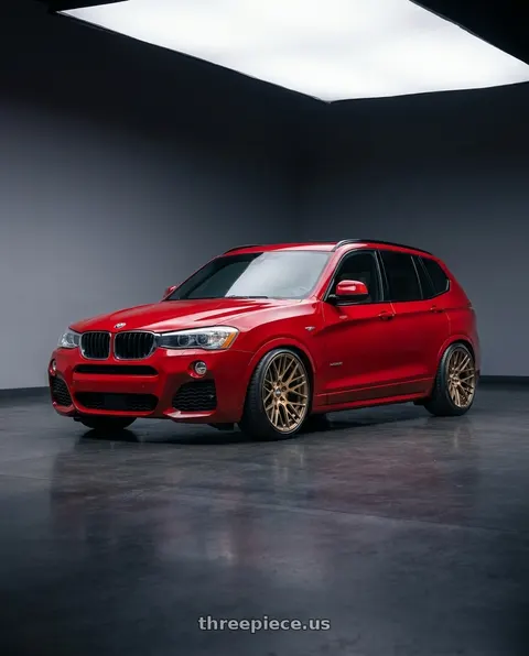 2017 BMW X3 with ESR Wheels FORGETECH SERIES RF11 5x120 18x10.5 +22 Brushed Clear Bronze wheels