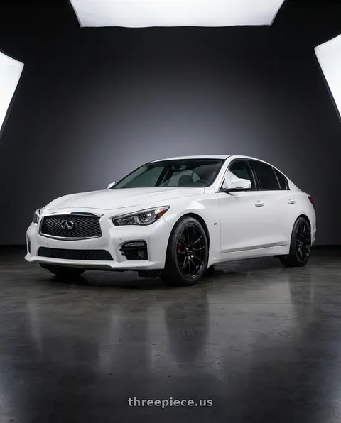 2014 INFINITI Q50 with Vors TR4 5x114.3 19x8.5  +35 Gloss Black wheels
