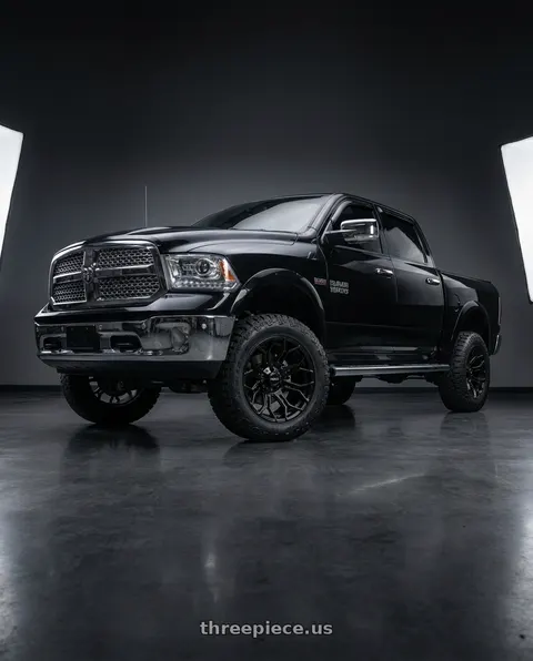 2015 Ram 1500 Laramie with WELD Off-Road Gradient 5x139.7 20x10 -18 Satin Black wheels