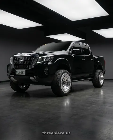 2022 Nissan Navara with Fuel 1PC D102 ZEPHYR BEADLOCK 6X139.7 17X9 -15 GLOSS MACHINED wheels