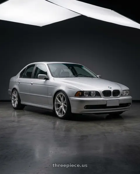 2002 BMW 525i with Rohana RFX5 5x120 19x8.5+20 Brushed Titanium wheels