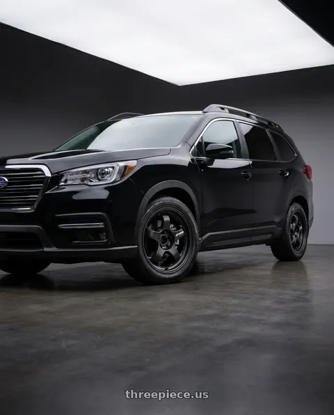 2025 Subaru Ascent with WORK Meister S1 SUV 6x139.7 18x9+18 Matte Black wheels