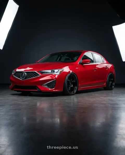 2013 Acura ILX with Gram Lights 57CR 5x114.3 18x9.5+12 Glossy Black wheels