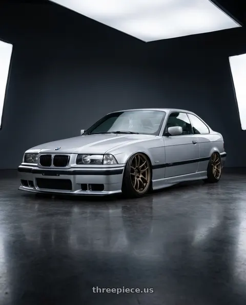 1999 BMW 323is with Work Emotion Cr Kiwami 5x120 17x8 +35 Matte Bronze wheels