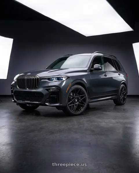 2019 BMW X7 with TOUREN TR66 3266 5x112/5x120 20x9 +35 GLOSS BLACK wheels