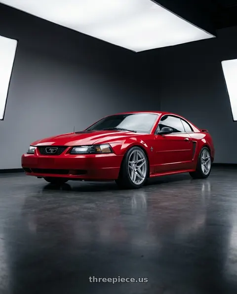 2002 Ford Mustang with Kansei K15H Astro 5x114.3 18x9.5 22 Hyper Silver wheels