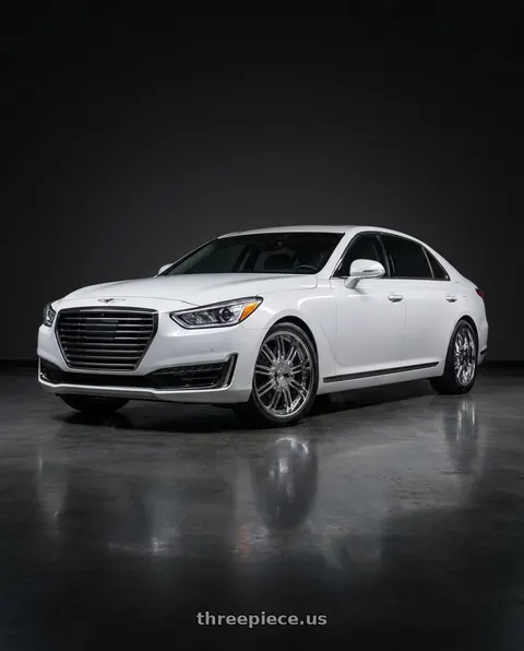 2018 Genesis G90 Ultimate with Cavallo CLV-54 5x114.3/5x120 20x8.5 +35 Nano Chrome wheels