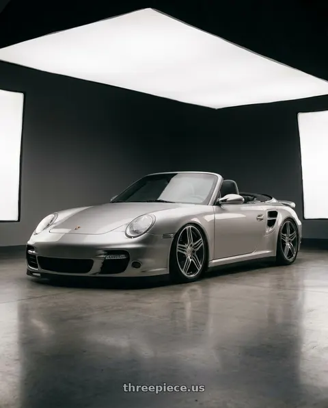 2008 Porsche 911 Turbo with Avant Garde Wheels M510 5X130 19x11 +52 Dolphin Grey wheels