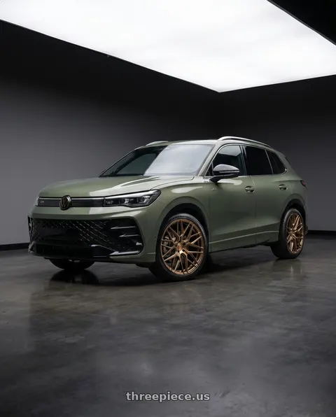 2026 Volkswagen Tiguan SE with Rohana RFX10 5x112 20x9+25 Brushed Bronze wheels