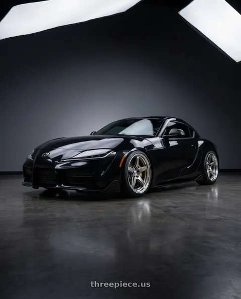 2021 Toyota supra a91 nocturnal with Work T5R 2P 5x112 19x10.5 +38 GT SILVER wheels