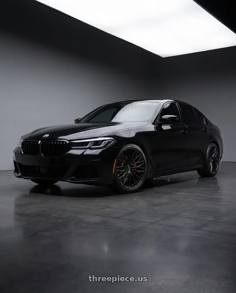 2021 BMW M550i xDrive with Brada FR100 5x112 20x9 +45 Satin Black wheels