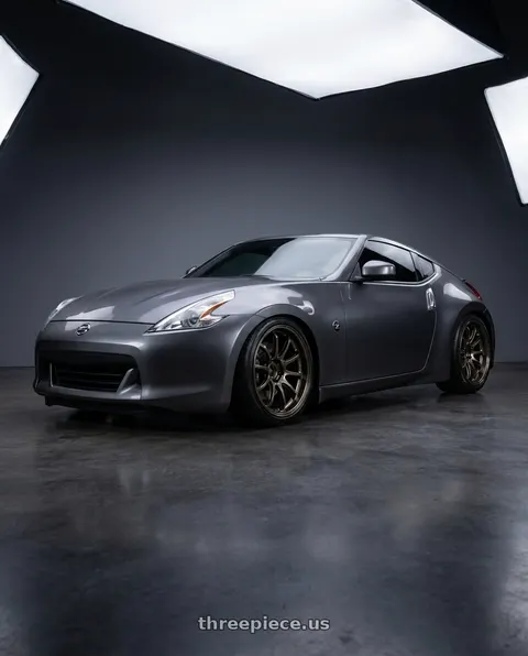 2009 Nissan 370Z with Advan Racing RS-DF Progressive 5x114.3 19x10.5+15 Dark Bronze Metallic wheels