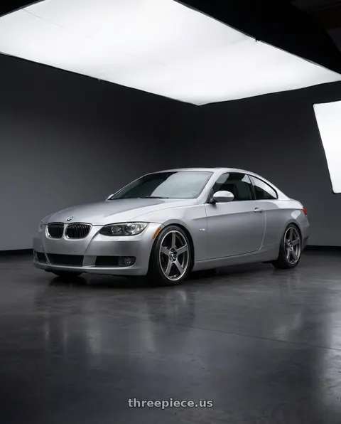 2006 BMW 325i with Motegi MR116 FS5 5X100/5X114.3 18X8 +45 DARK SILVER MACHINED FLANGE wheels