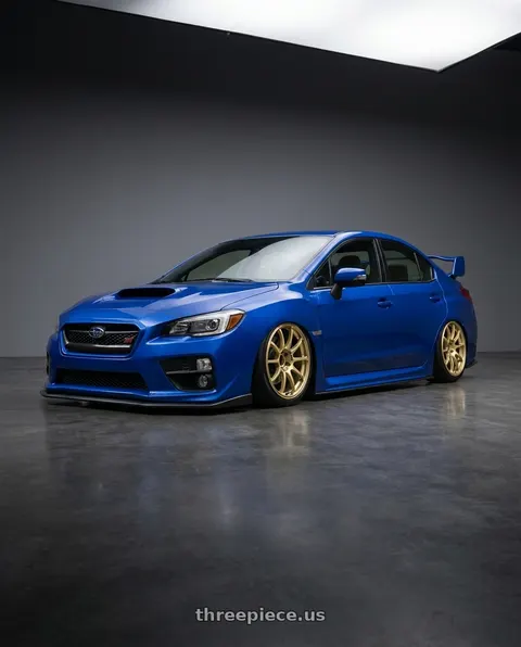2018 Subaru WRX STI with Advan RCIII 5x114.3 18x7.5+45 Gold wheels