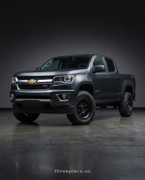 2018 Chevrolet Colorado with KMC KM549 GRS 6X120 17X8.5 +0 SATIN BLACK wheels