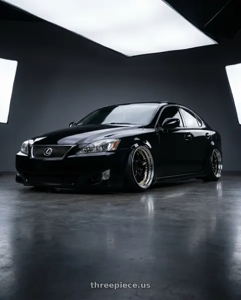 2007 Lexus IS250 with Work Meister S1 3P 5x114.3 18x10+42 L Disk Black wheels