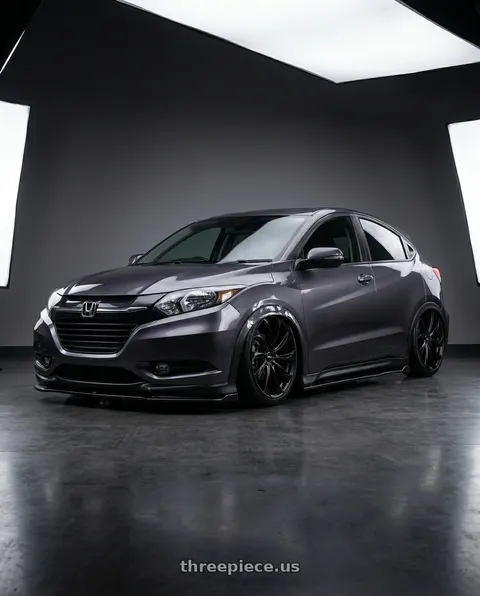 2015 Honda vezel ru1 with ECLIPSE 106 5X114.3 22x8.5 +38 FULL SATIN BLACK wheels