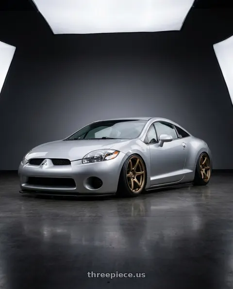2010 Mitsubishi Eclipse with Kansei K11B Tandem 5x114.3 19x9.5 22 Bronze wheels