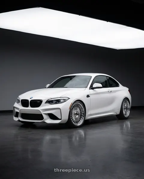 2018 BMW M2 with Work Emitz Chrome 5x120 19x9.5 +38 wheels