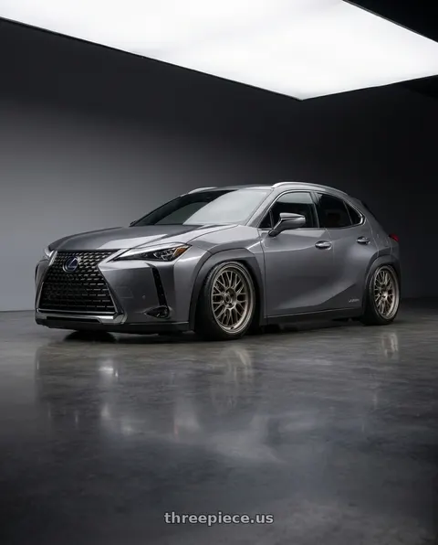 2019 Lexus UX250h with fifteen52 HOLESHOT 5x112 19x8.5 +45 MAGNESIUM GREY (SATIN BRONZE) wheels