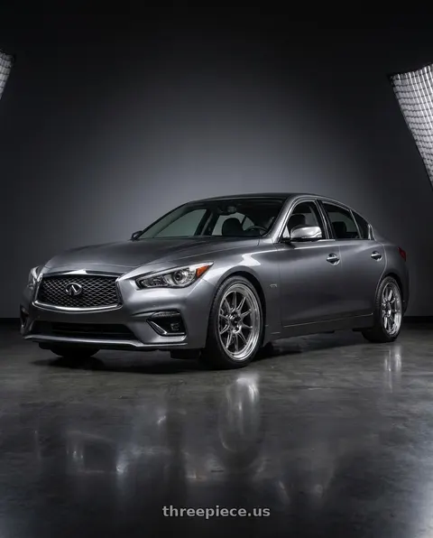 2019 INFINITI Q50 Luxe with Konig Countergram 5x114.3 19x9.5+35 Hyper Chrome / Machined Lip wheels