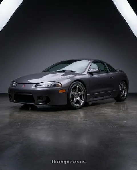 1997 Mitsubishi Eclipse with Enkei PF05 5x114.3 17x8.5+38 Dark Silver wheels