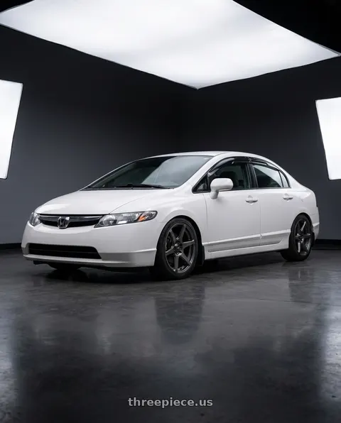 2007 Honda Civic with Konig Tandem 5x114.3 17x8+35 Gloss Graphite wheels