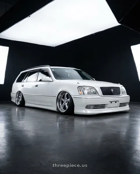 2003 toyota crown estate with Work Wheels VS-KF 5x114.3 18x9.5-29 Light Grey Silver L Disk FULL REVERSE wheels