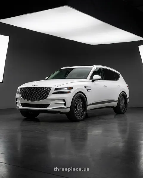 2027 Genesis GV80 Advanced with Cavallo CLV-41 5x114.3/5x120 22x8.5 +38 Gloss Black & Machined wheels
