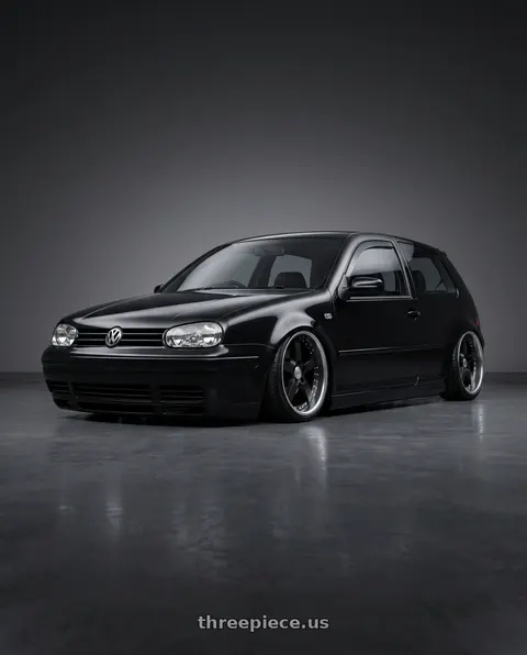 2005 Volkswagen Golf with Work Equip E05 5x108 19x10.5+-15 r disk Black Anodized wheels