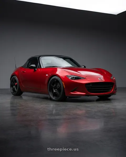 2024 Mazda MX-5 Miata with Gram Lights 57CR 4x100 17x7 +38 Gloss Black wheels