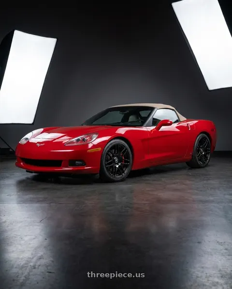 2009 Chevrolet Corvette with Forgestar F14 5x120.65 19x9.5 +50 Gloss Black wheels