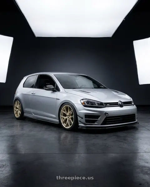 2015 Volkswagen GTI with BBS FI-R 5x112 19x9 +35 White Gold wheels