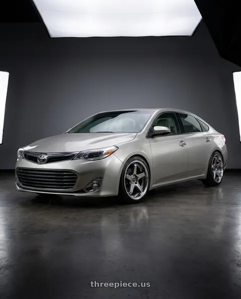 2013 Toyota Avalon with F1R FC5 5x114 18x9.5 +38 Hyper Black/Polish Lip wheels
