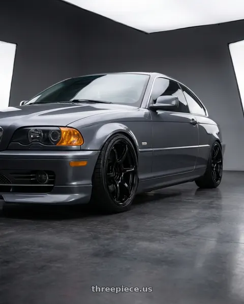 2001 BMW 325Ci with Advan RGIII 5x114.3 17x9.0+45 Gloss Black wheels