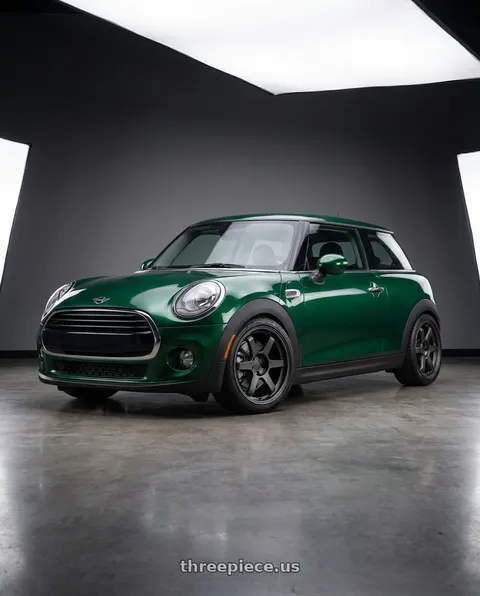 2018 Mini Cooper with 9six9 SIX-1 5x120 18X8.5 +35 Carbon Gray wheels