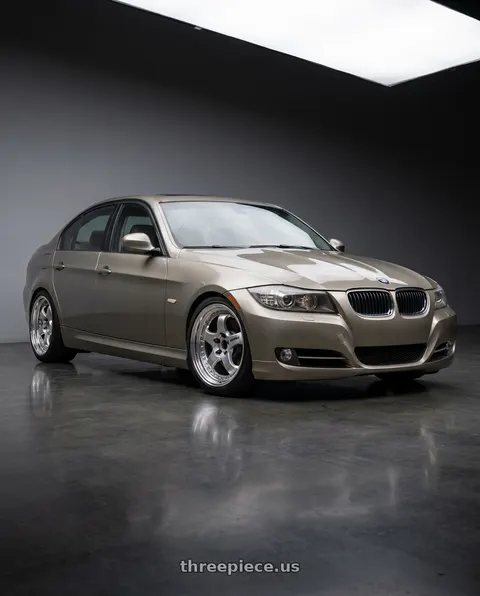 2009 BMW 335i with Work Meister S1 3P 5x120 18x10+30 O Disk Bright Buff Finish wheels