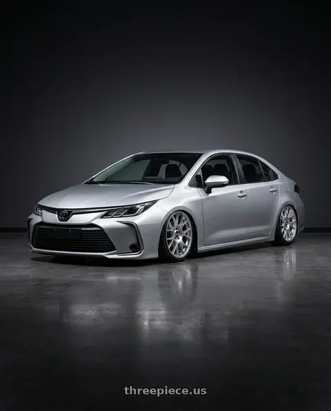 2023 Toyota Corolla with BBS CH-R 5x130 19x8.5 +51 Brilliant Silver Polished Rim Protector wheels
