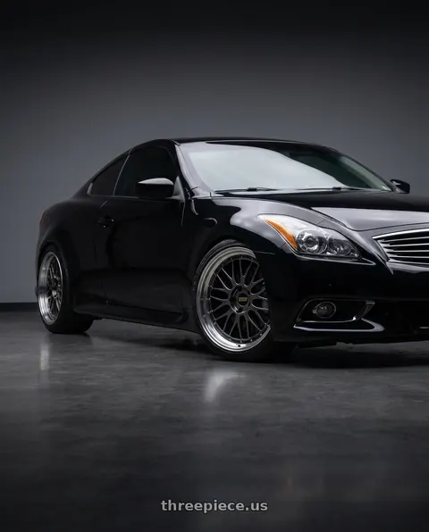 2009 INFINITI G37 with BBS LM 5x120 19x10.0+25 Diamond Black wheels
