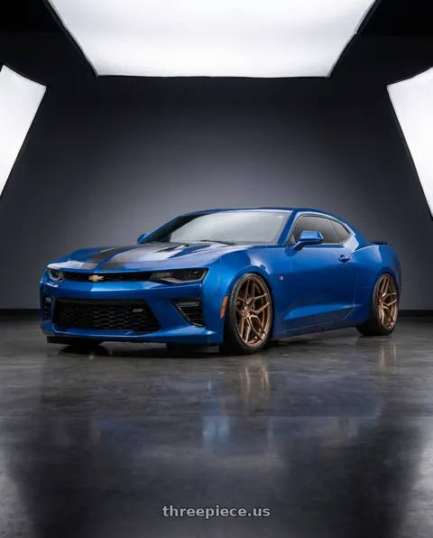 2016 Chevrolet Camaro SS with Rohana RFX11 5x120 20x10+25 Brushed Bronze wheels