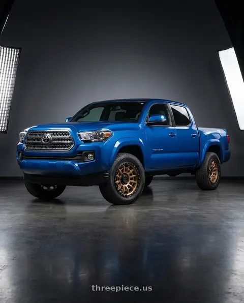 2016 Toyota Tacoma TRD Sport with KMC KM547 CARNAGE 5X127 17X9 -12 MATTE BRONZE WITH BLACK LIP wheels