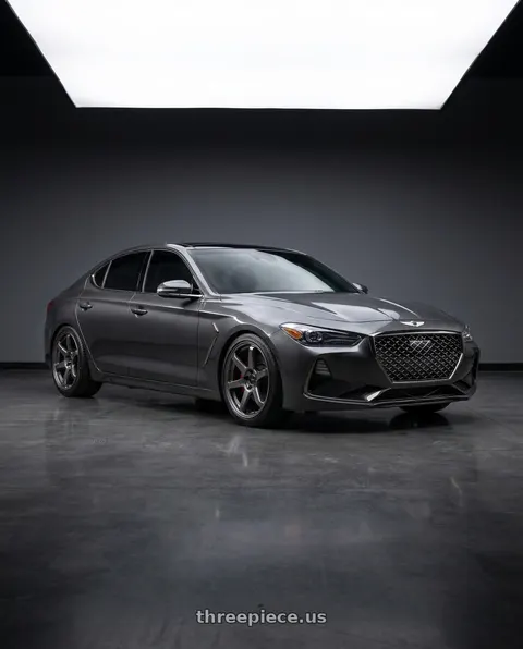 2019 Genesis G70 with Enkei T6R 5x114.3 17x8+40 Gloss Gunmetal wheels