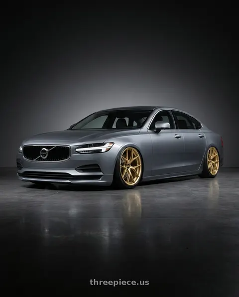2020 Volvo S90 with BBS FI-R 5x114.3 20x8.5+51.5 Gold wheels